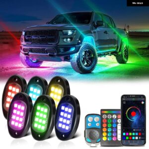 車用LEDシャーシストリップPCBフレキシブルLED APPAMBIENT HOLDING LED 装飾 シャーシ4X4オフロード アンビエントライト 4/6/8IN1 - 6 in 1 APP Remote1 2