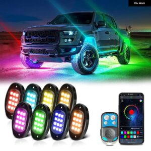 車用LEDシャーシストリップPCBフレキシブルLED APPAMBIENT HOLDING LED 装飾 シャーシ4X4オフロード アンビエントライト 4/6/8IN1 - 8 in 1 APP Remote2