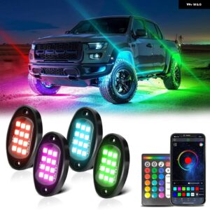 車用LEDシャーシストリップPCBフレキシブルLED APPAMBIENT HOLDING LED 装飾 シャーシ4X4オフロード アンビエントライト 4/6/8IN1 - 4 in 1 APP Remote1