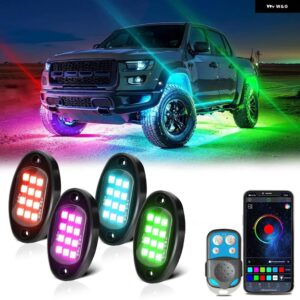 車用LEDシャーシストリップPCBフレキシブルLED APPAMBIENT HOLDING LED 装飾 シャーシ4X4オフロード アンビエントライト 4/6/8IN1 - 4 in 1 APP Remote2