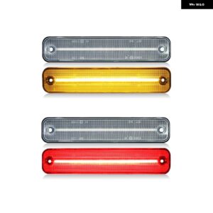 ハマー H2 2003-2009 クリアスモークレンズ LED サイドマーカーランプ アンバー フロント レッドリアサイドフェンダーライト - Clear Amber Red