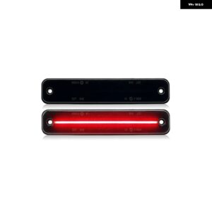 ハマー H2 2003-2009 クリアスモークレンズ LED サイドマーカーランプ アンバー フロント レッドリアサイドフェンダーライト - Smoked Red Rear