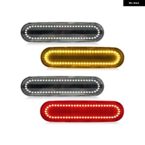 ホンダ シビック SI EP3 3ドア 2002-2005 クリアスモークレンズ LED サイドマーカーランプ アンバー フロント レッド リアサイドフェンダー リフレクター - Clear Amber Red