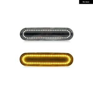 ホンダ シビック SI EP3 3ドア 2002-2005 クリアスモークレンズ LED サイドマーカーランプ アンバー フロント レッド リアサイドフェンダー リフレクター - Clear Amber Front