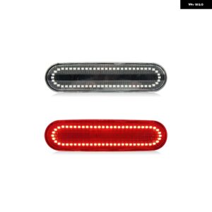 ホンダ シビック SI EP3 3ドア 2002-2005 クリアスモークレンズ LED サイドマーカーランプ アンバー フロント レッド リアサイドフェンダー リフレクター - Clear Red Rear