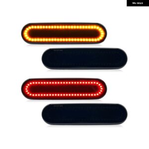 ホンダ シビック SI EP3 3ドア 2002-2005 クリアスモークレンズ LED サイドマーカーランプ アンバー フロント レッド リアサイドフェンダー リフレクター - Smoked Amber Red