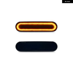 ホンダ シビック SI EP3 3ドア 2002-2005 クリアスモークレンズ LED サイドマーカーランプ アンバー フロント レッド リアサイドフェンダー リフレクター - Smoked Amber Front