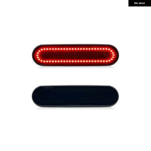 ホンダ シビック SI EP3 3ドア 2002-2005 クリアスモークレンズ LED サイドマーカーランプ アンバー フロント レッド リアサイドフェンダー リフレクター - Smoked Red Rear