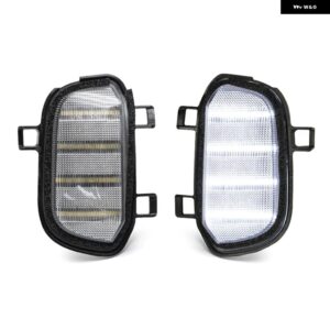 シボレー シルバラード GMC シエラ 1500 LTD 2019-2022 LED サイドミラー パドルランプ サイド リアビュー タスク ホワイトライト 2個 - Clear Lens