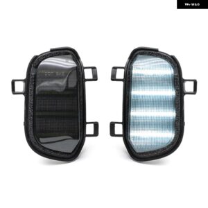 シボレー シルバラード GMC シエラ 1500 LTD 2019-2022 LED サイドミラー パドルランプ サイド リアビュー タスク ホワイトライト 2個 - Smoked Lens