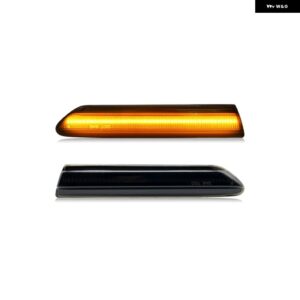 アキュラ TL 2004-2008 スモークレンズ LED サイドマーカーランプ アンバー フロント レッド リアサイドフェンダー リフレクター ライト - Smoked Amber Front