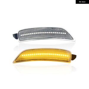 マツダ MX-5 MX5 ミアータ 2016-2023 クリアスモークレンズ LED サイドマーカーランプ アンバー フロント レッド リアサイドフェンダー リフレクター ライト - Clear Amber Front