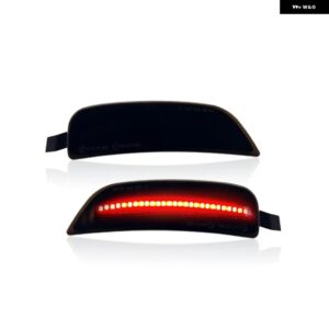 マツダ MX-5 MX5 ミアータ 2016-2023 クリアスモークレンズ LED サイドマーカーランプ アンバー フロント レッド リアサイドフェンダー リフレクター ライト - Smoked Red Rear