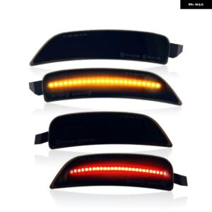 マツダ MX-5 MX5 ミアータ 2016-2023 クリアスモークレンズ LED サイドマーカーランプ アンバー フロント レッド リアサイドフェンダー リフレクター ライト - Smoked Amber Red