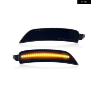 マツダ MX-5 MX5 ミアータ 2016-2023 クリアスモークレンズ LED サイドマーカーランプ アンバー フロント レッド リアサイドフェンダー リフレクター ライト - Smoked Amber Front