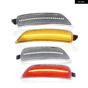 マツダ MX-5 MX5 ミアータ 2016-2023 クリアスモークレンズ LED サイドマーカーランプ アンバー フロント レッド リアサイドフェンダー リフレクター ライト - Clear Amber Red