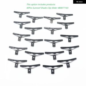 車用サンルーフサンシェード クリップ スライダー パネル ガイドクリップ VW ゴルフ 4 5 6 MK4 MK5 パサート B5 B6 GTI ジェッタ 6 MK6 ラビット 4B0877165 - 40Pcs Clip