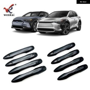2022 トヨタ BZ4X スバル ソルテラ ドアハンドル プロテクター カバー キャップ 車 外装 アクセサリー - 2 smart hole black