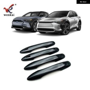 2022 トヨタ BZ4X スバル ソルテラ ドアハンドル プロテクター カバー キャップ 車 外装 アクセサリー - 4 smart hole carbon