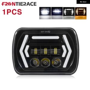 車用 ヘッドライト 5X7/6X7 LED DRL 最高輝度 トヨタ ピックアップ トラック ハイロービーム ハローカーライト 30000LM 400W カーアクセサリー 1個 2個 - 1PCS Type F