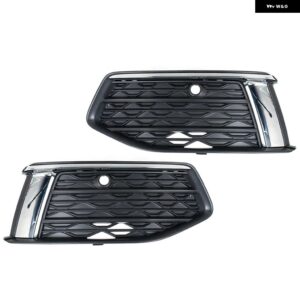 フロント バンパー フォグランプ ベゼル カバー アウディ A6 C8 2019 - 21 車用 フォグランプ アンダー グリル カバー 4KD807647 4KD807648 - Left and Right