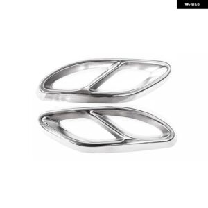 エキゾーストチップ マフラー パイプ カバー テール パイプ A クラス W176 B クラス W246 メルセデス ベンツ W212 W213 W205 X253 C180 C200 - Bright silver