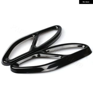 エキゾーストチップ マフラー パイプ カバー テール パイプ A クラス W176 B クラス W246 メルセデス ベンツ W212 W213 W205 X253 C180 C200 - Gloss Black