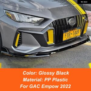 GAC EMPOW 2022 車用フロント バンパー アンダーチン リップスプリッター スポイラー ガード リア トランク リッドスポイラー ウィング テールアクセサリー - Glossy Black3