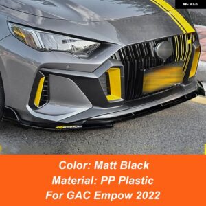 GAC EMPOW 2022 車用フロント バンパー アンダーチン リップスプリッター スポイラー ガード リア トランク リッドスポイラー ウィング テールアクセサリー - Matt Black