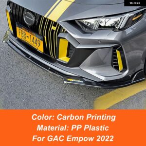 GAC EMPOW 2022 車用フロント バンパー アンダーチン リップスプリッター スポイラー ガード リア トランク リッドスポイラー ウィング テールアクセサリー - Carbon Printing