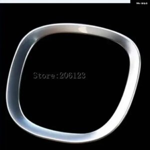 ステアリングホイール フレーム 装飾 カバー トリム ボルボ S90 2018 2019クロームABSカー インテリア アクセサリー - a