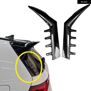 2個 車用リアウィンドウ サイドスポイラー ウィング フォルクスワーゲン ゴルフ 8 MK8 GTI GTD TSI TD PRO GTI RLINE 2020-2023 - black