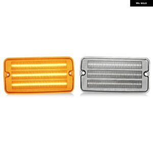 ジープ ラングラー TJ 1997-2006 クリアスモークレンズ アンバー フロント ウィンカーランプ LED サイドフェンダー マーカーライト - Clear Turn Signal