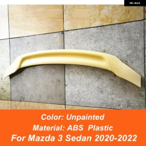 マツダ 3 セダン 2014-2022 R スタイル リア トランク リッド カースポイラー ダックテール リップウィング ブラック ホワイト エクステリア チューニングア - 2022 Unpainted