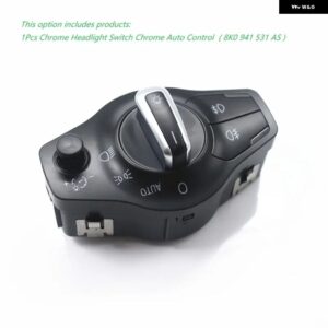 OEM クローム オート ヘッドライト フォグランプ スイッチ レインセンサー アウディ S4 A4 B7 B8 Q5 A5 8K0941531AS 81D955547 8K0 941 531 AS 8U0955559 - Color