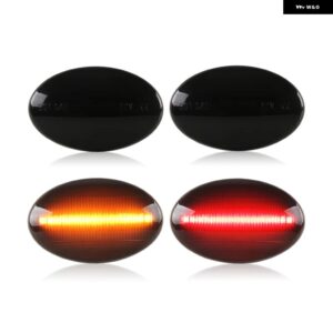 フォード F350 F450 F550 スーパーデューティ 1999-2010 クリアスモークレンズ リアLEDサイドマーカーランプ アンバー レッドフェンダーライト 4個 - 4Pcs Smoked