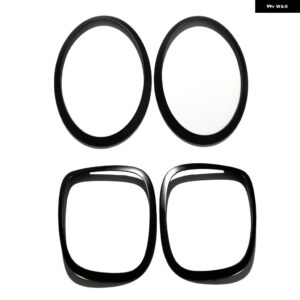 MINI COOPER F55 F56 F57 ONE S JCW 2014-2021 フロント ヘッドライト リア テールライト サラウンド トリム スタイリング 外装 装飾 カバー - 2 Pairs Matte