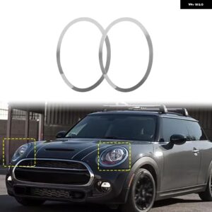 MINI COOPER F55 F56 F57 ONE S JCW 2014-2021 フロント ヘッドライト リア テールライト サラウンド トリム スタイリング 外装 装飾 カバー - Chrome Headlights