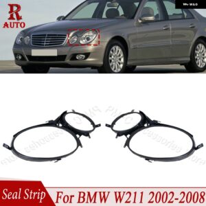 ヘッドライト シールストリップ トリム リングフロントアッパー ヘッドライト カバー ストリップアッパーガスケット ベンツ W211 2002 2003 2004-2008 - 1 Pair