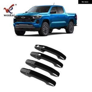 ドアハンドル カバー キャップ ステッカー 2024 シボレー コロラドアクセサリー - black