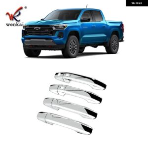 ドアハンドル カバー キャップ ステッカー 2024 シボレー コロラドアクセサリー - Silver