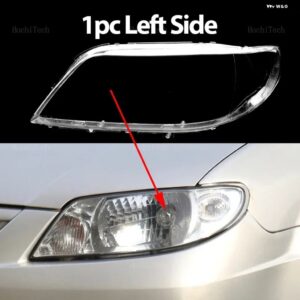 オートシェル ヘッドランプ ランプシェード シェルカバー クリアフロント ヘッドライト レンズ カバー マツダ 323ファミリアBJ 2003 2004 2005 - 1pc Left Side