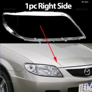 オートシェル ヘッドランプ ランプシェード シェルカバー クリアフロント ヘッドライト レンズ カバー マツダ 323ファミリアBJ 2003 2004 2005 - 1pc Right Side