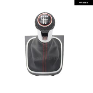 VW ジェッタ 6 A6 MK6 GLI 2012-17 カー スタイリング 5/6速カーギアスティックレベル シフト ノブ レザー ブーツ 付き - 5 speed