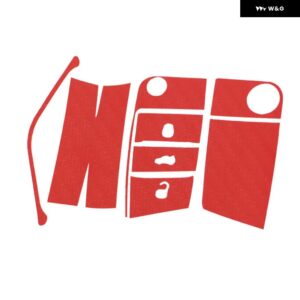 カーボンカラー車キーカバー ステッカー VW フォルクスワーゲン ゴルフ 7 MK7 GTI シュコダ オクタビア A7 A 7 2014 2015 2016 セアト レオン イビサ - red