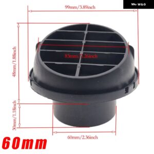 エアベント ダクト Y T L フラットピースエルボ パイプ アウトレット 排気コネクタジョイナー WEBASTO EBERSPAECHER ディーゼル パーキング ヒーター - 60mm