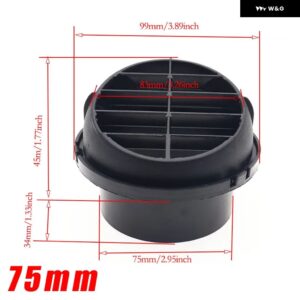 エアベント ダクト Y T L フラットピースエルボ パイプ アウトレット 排気コネクタジョイナー WEBASTO EBERSPAECHER ディーゼル パーキング ヒーター - 75mm