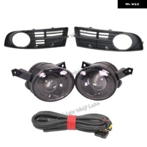 VW トゥーラン 2002-06 カー スタイリング フロント凸レンズ フォグランプ ライト ワイヤー ハーネス フォグ グリル カバー - set
