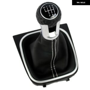 VW EOS 2006-11 カー スタイリング 6速カーギアスティックレベル シフト ノブ レザー ブーツ 付き - Gear Shift boot