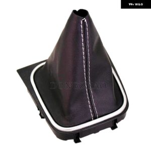 VW シロッコ 2009-14 カー スタイリング 6速カーギアスティックレベル シフト ノブ レザー ブーツ 付き - Gear boot